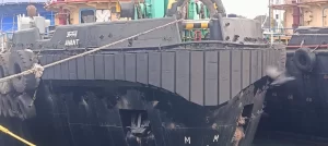 jetty bollards at port terminal